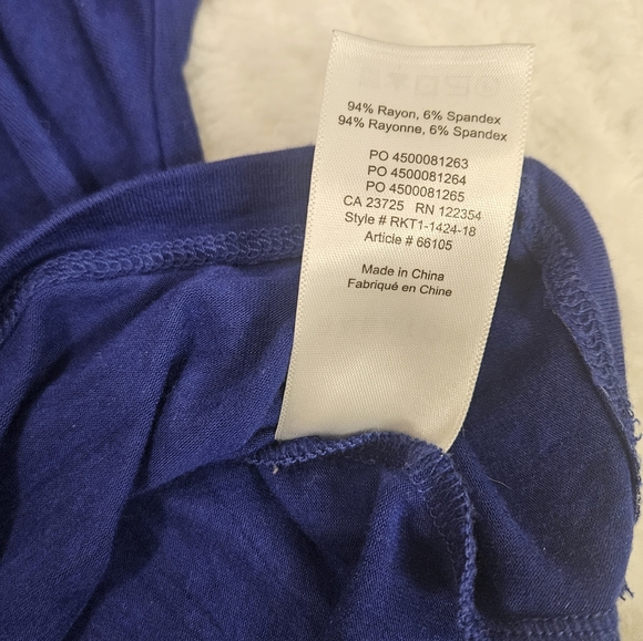 Aritzia Babaton Angel Wings Royal Blue Blouse Size 2 - Picture 7 of 7